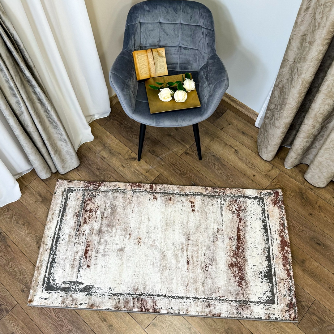 Covor Modern, Elegant, 240x340cm, gros si pufos, SHINNY V2, Maro/Gri/Alb - 1 | YEO