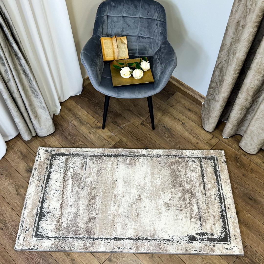 Covor Modern, Elegant, 240x340cm, gros si pufos, SHINNY V2, Gri/Alb - 1 | YEO