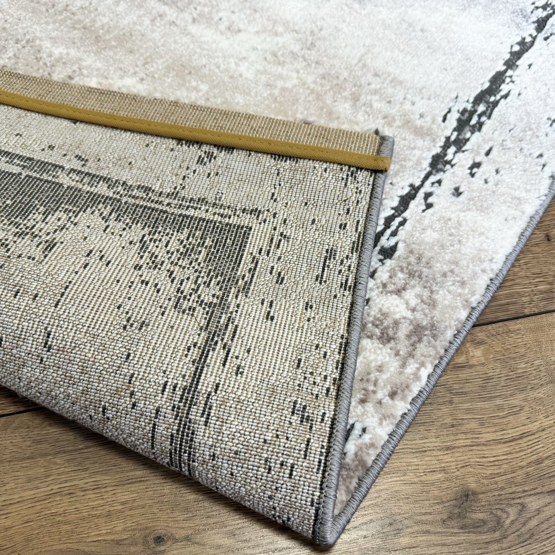 Poze Covor Modern, Elegant, 300x400cm, gros si pufos, SHINNY V2, Gri/Alb cumparamisim.ro