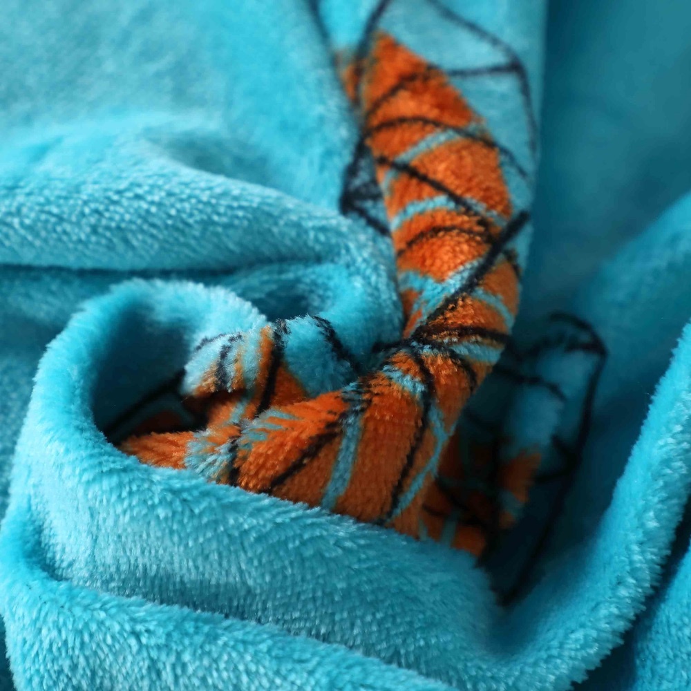 Poze Lenjerie pat dublu, Super Pufoasa COCOLINO, 4 piese, Bleu, inimioare cumparamisim.ro