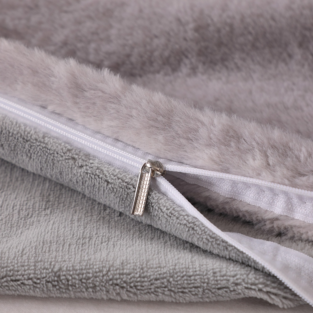 Poze Patura Premium, 200x230cm, cu Blanita Shorthair si Cocolino, cu Fermoar, Gri – Lux, Caldura & Versatilitate! cumparamisim.ro