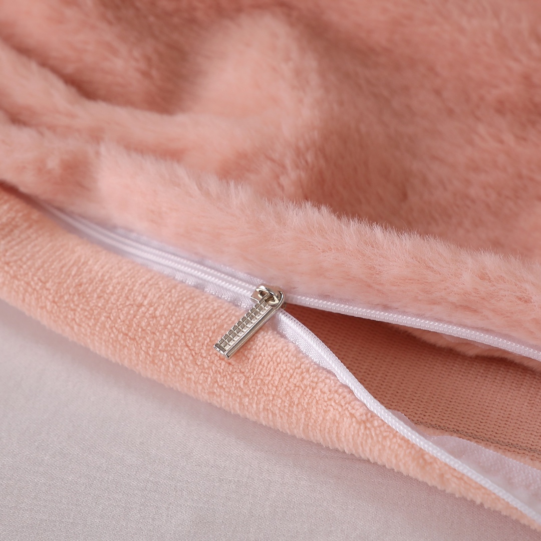 Poze Patura Premium, 200x230cm, cu Blanita Shorthair si Cocolino, cu Fermoar, Roz – Lux, Caldura & Versatilitate! cumparamisim.ro