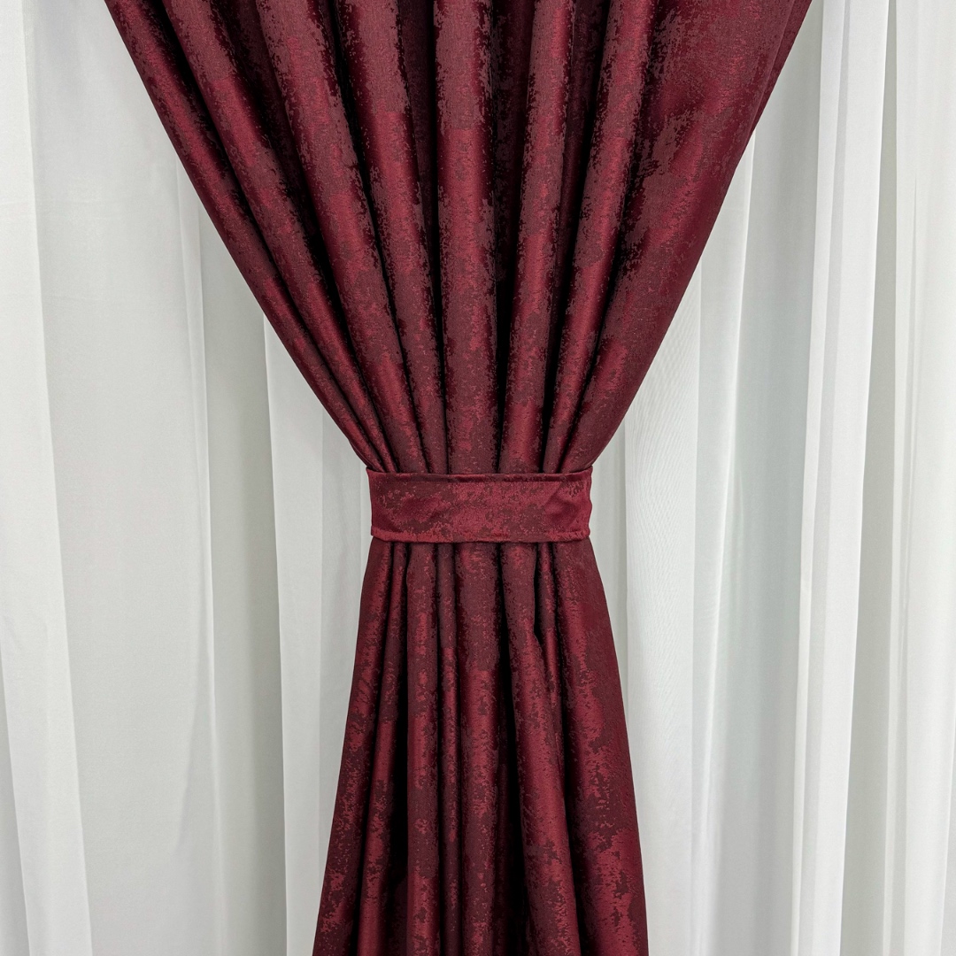 Poze Set 2 Draperii din Jacquard model Nisip, 140cm latime x 260cm inaltime, cu TIV LAT, VISINIU cumparamisim.ro