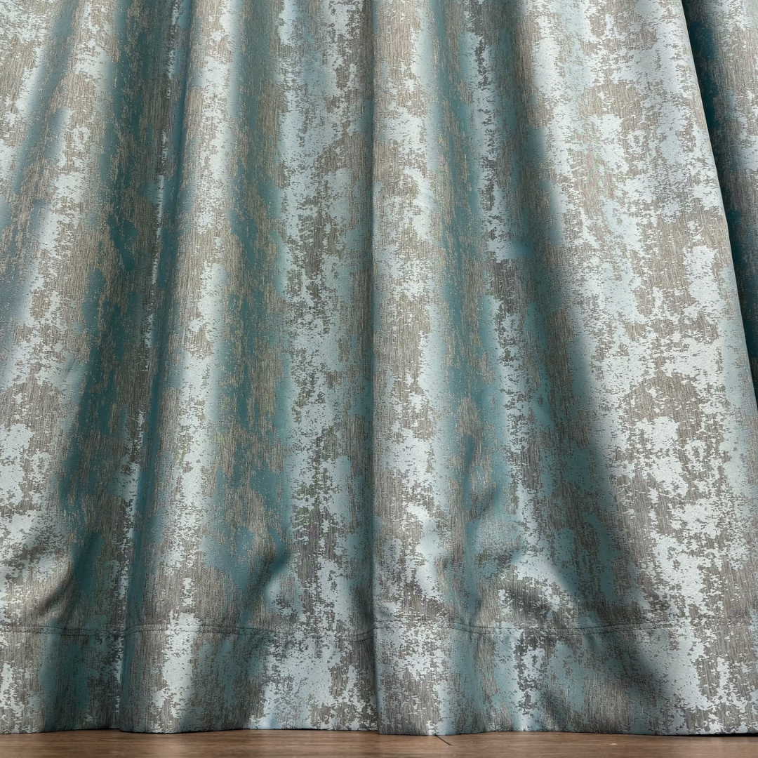 Poze Set 2 Draperie din Jacquard model Nisip, 140cm latime x 260cm inaltime, cu TIV LAT, AQUA cumparamisim.ro