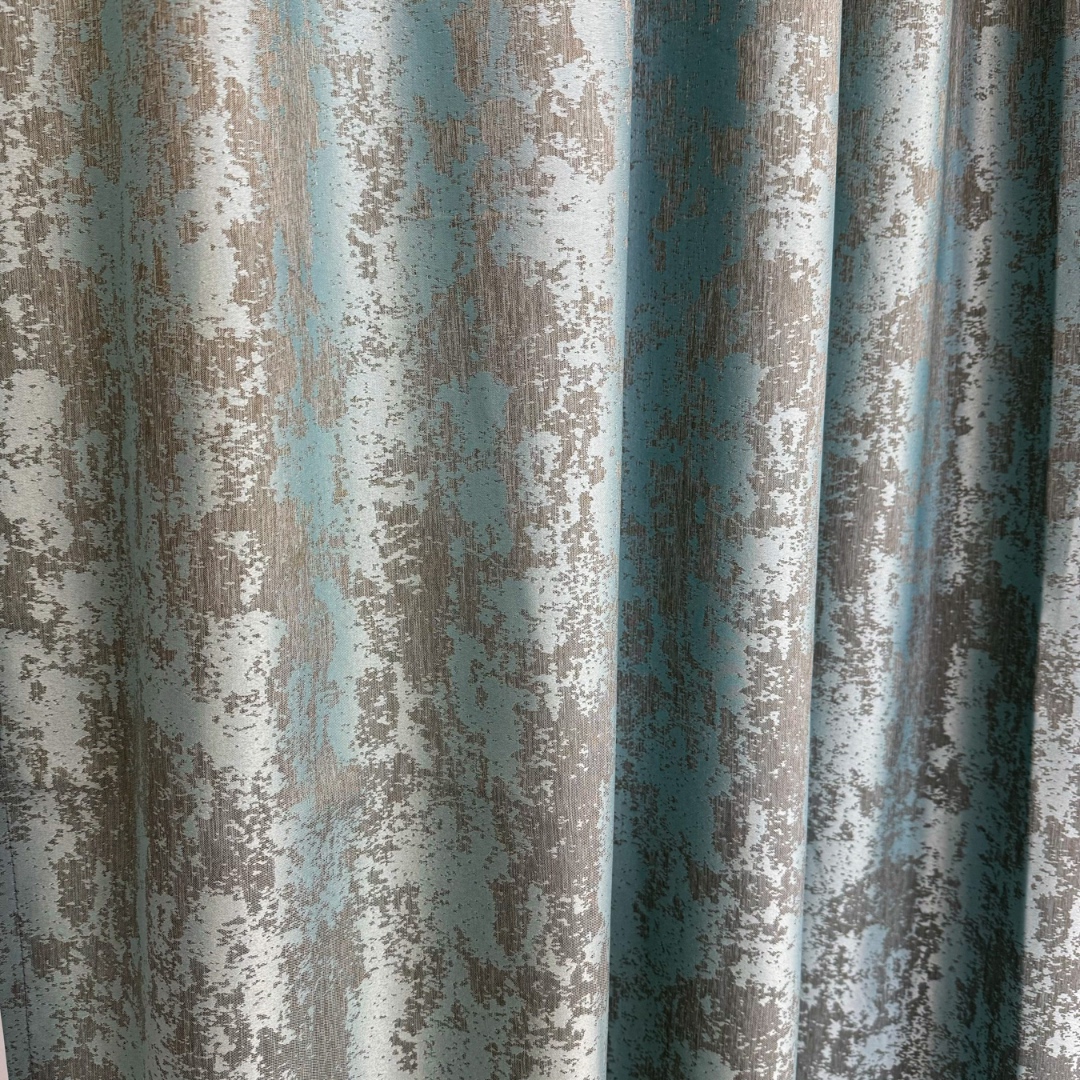 Poze Set 2 Draperie din Jacquard model Nisip, 140cm latime x 260cm inaltime, cu TIV LAT, AQUA cumparamisim.ro