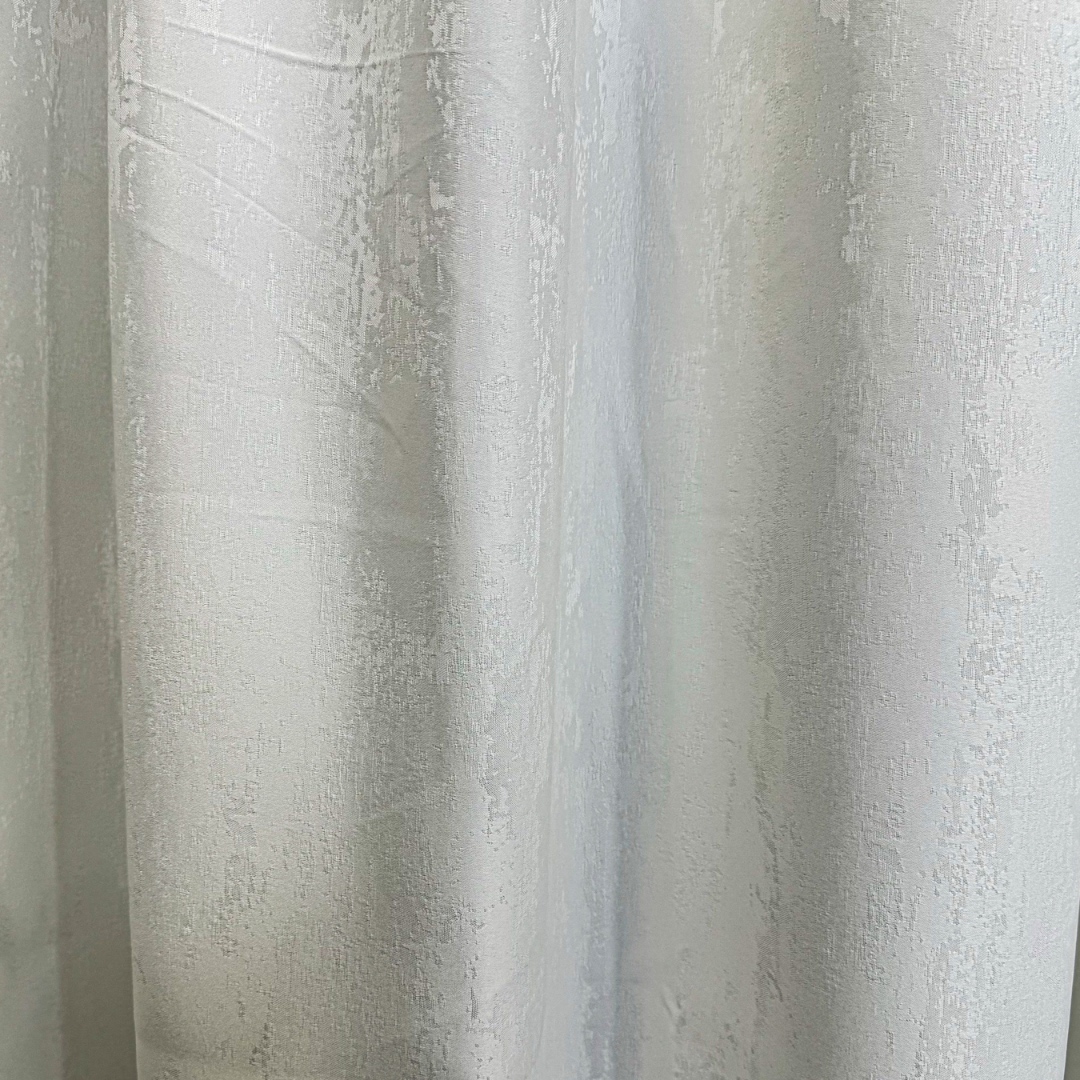 Poze Set 2  Draperii din Jacquard model Nisip, 140cm latime x 260cm inaltime, cu TIV LAT, ALB cumparamisim.ro