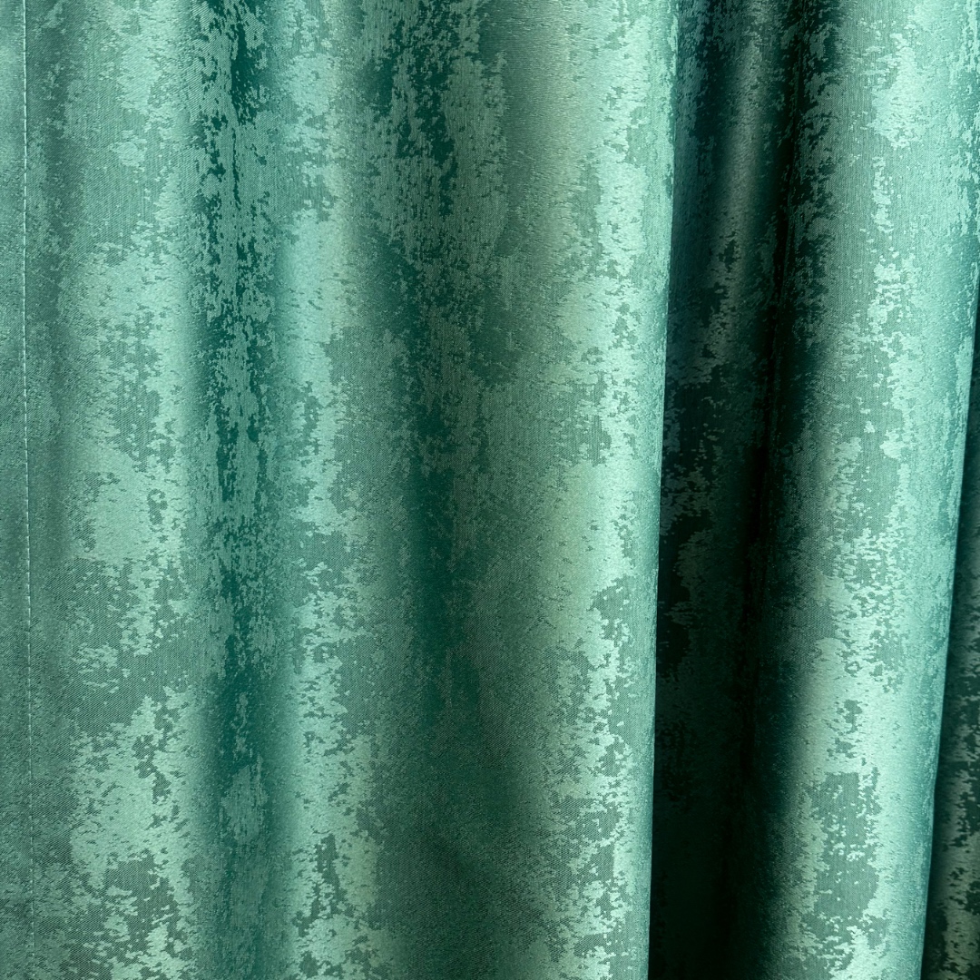 Poze Set 2 Draperii din Jacquard model Nisip, 140cm latime x 260cm inaltime, cu TIV LAT, VERDE cumparamisim.ro