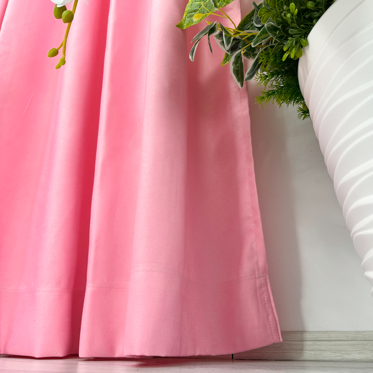 Poze Set 2 Draperii Soft Touch, cu Aspect Fin si Tenta Satinata, 140cm latime x 260cm inaltime, cu TIV LAT, Roz cumparamisim.ro