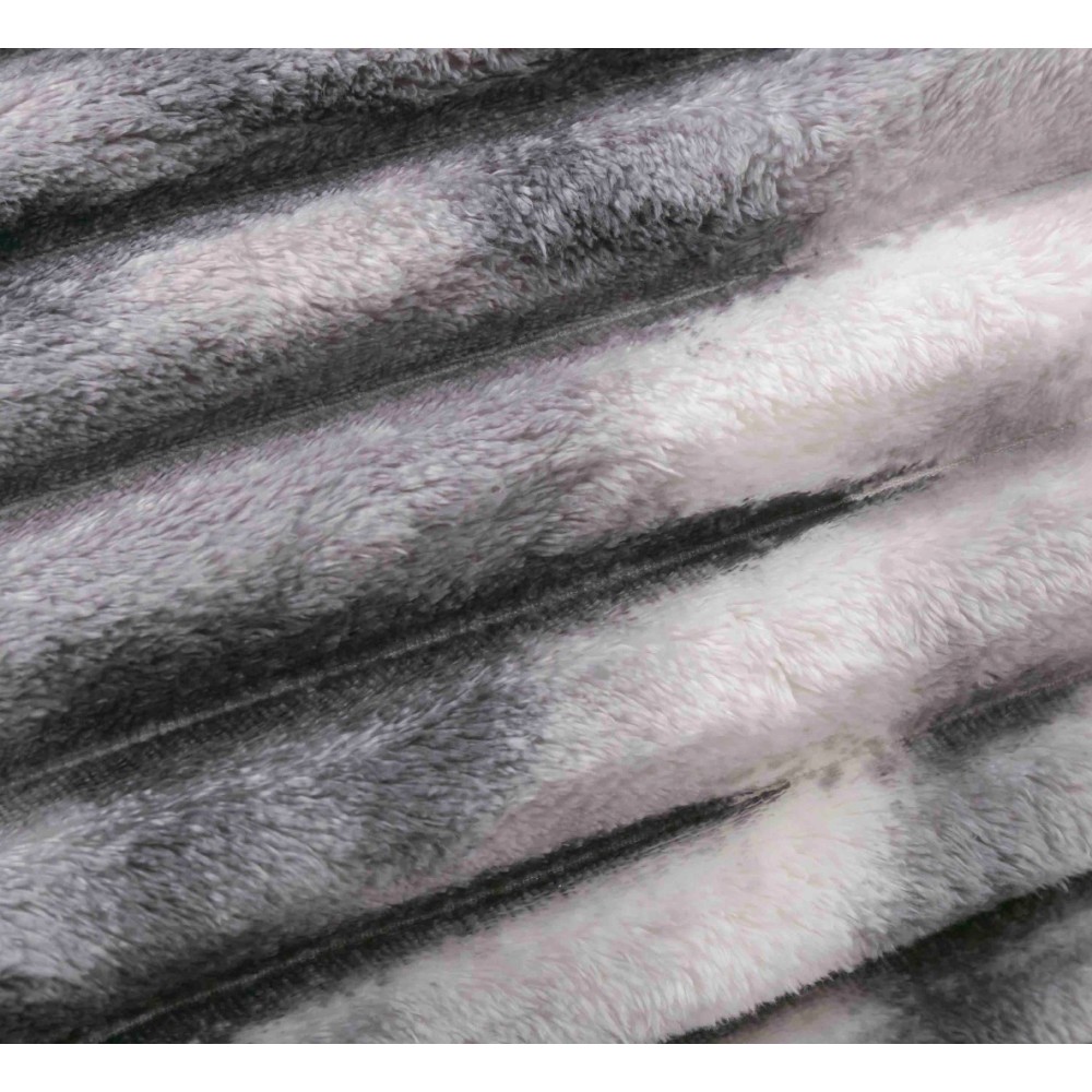 Lenjerie Deluxe, Jojo Home, 4 Piese, Blanita Shorthair si CoCoLiNo, cu Elastic Perimetral, Alb, Gri, degrade – imagine 4