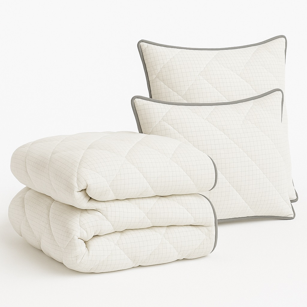 Poze SET Pilota Bamboo 200x220cm + 2 Perne 50x70cm Bamboo, Matlasate cu fata lavabila, Fabricate in Romania cumparamisim.ro