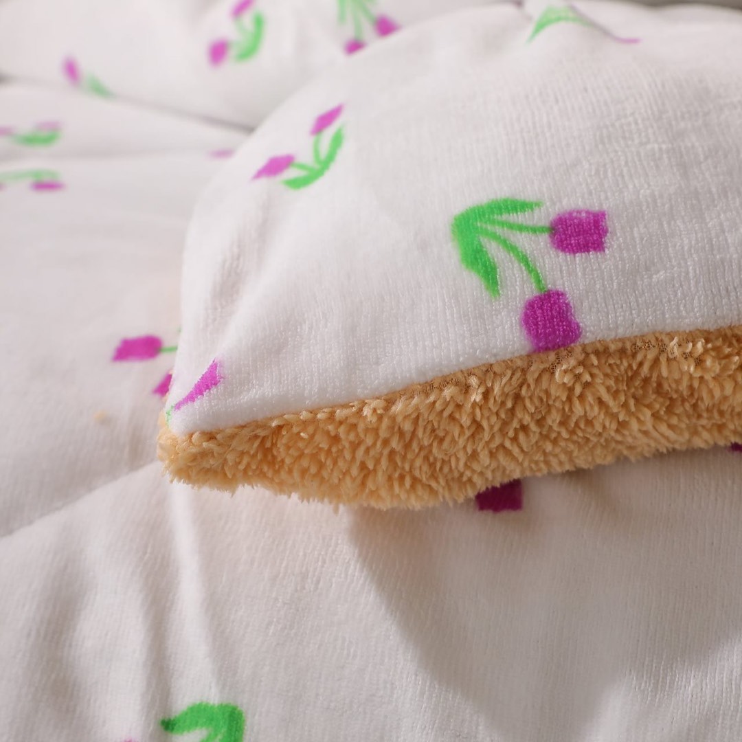 Poze Pilota Cocolino cu Blanita Bej Ultra Pufoasa, Matlasata, 200x230 cm – Caldura Instanta si Confort de Lux pentru Nopti Reci, Alb, flori cumparamisim.ro