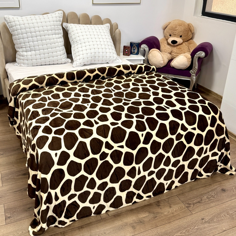 Poze Patura pufoasa cocolino 200x230cm, 240g/mp, Bej, Maro, Pete cumparamisim.ro