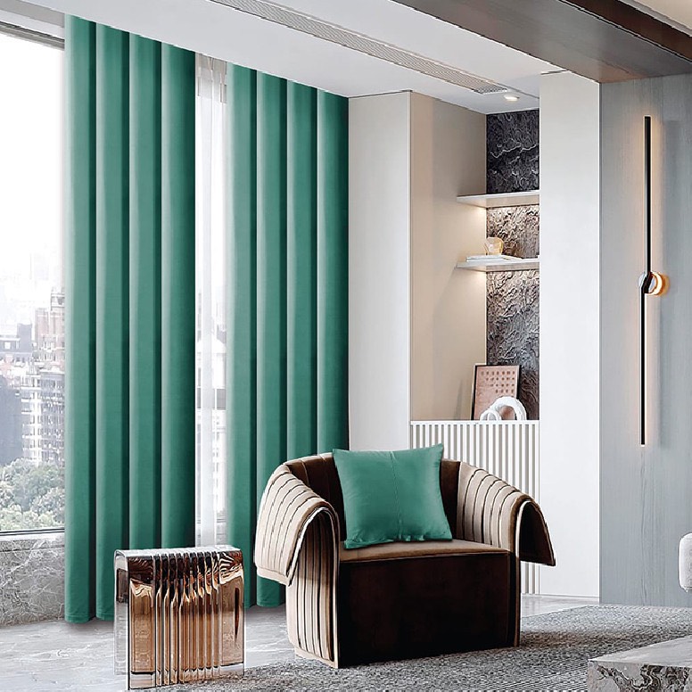 Draperie din Tercot Luxury, cu inele incastrate, East Confort,150x245cm, cu Snur Magnetic si Fata de Perna Decorativa – Calitate Premium pentru Confortul Tau, Verde Smarald - imagine 2
