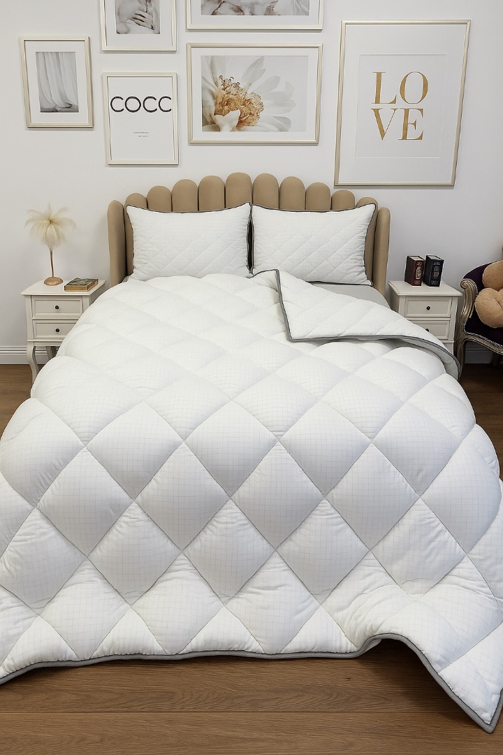 Pilota 200x220cm, Casetata, cu Puf Siliconizat, Fabricata in Romania - imagine 4