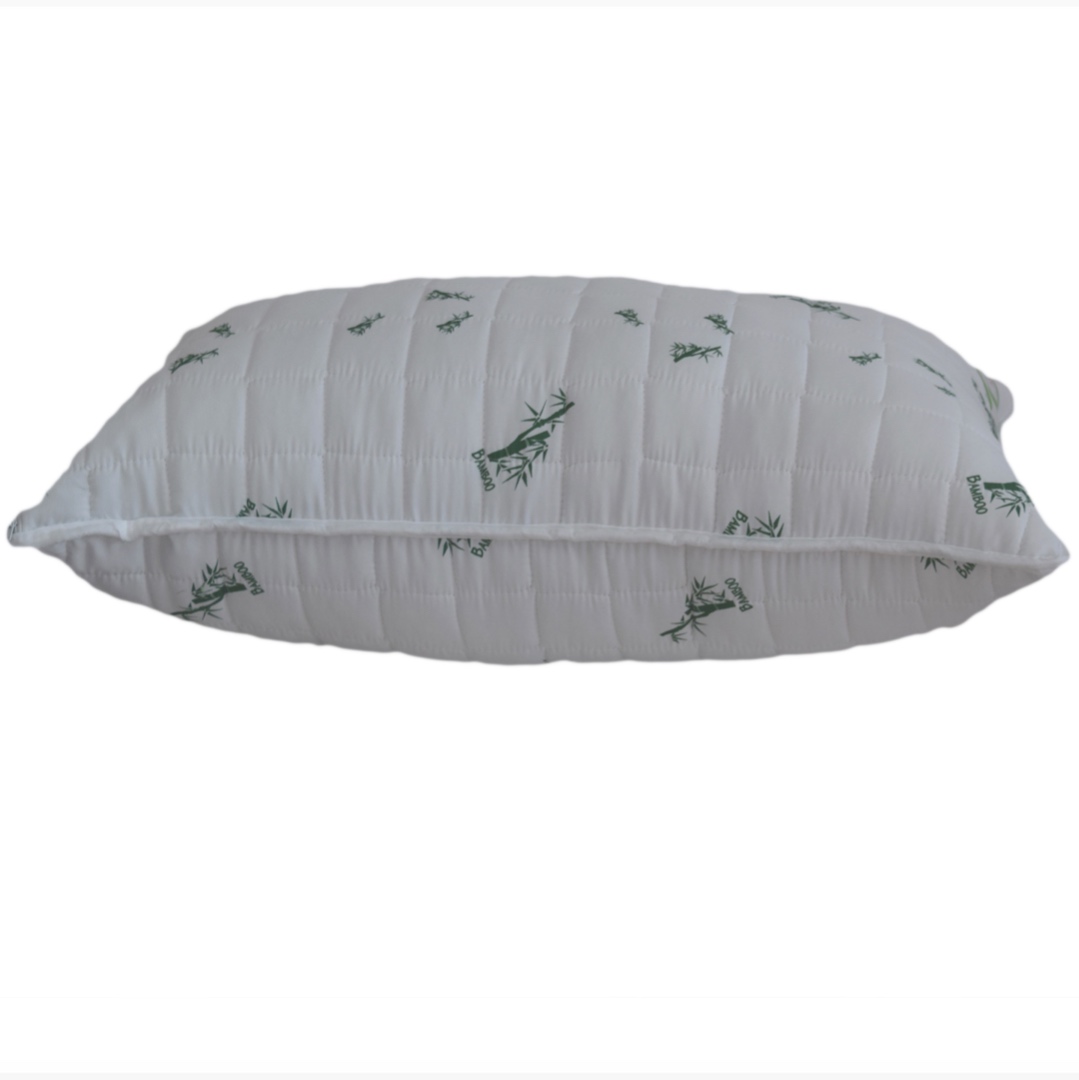 Perna BAMBOO matlasata, 50x70 cm Alb-Verde, Fabricata in Romania - imagine 2