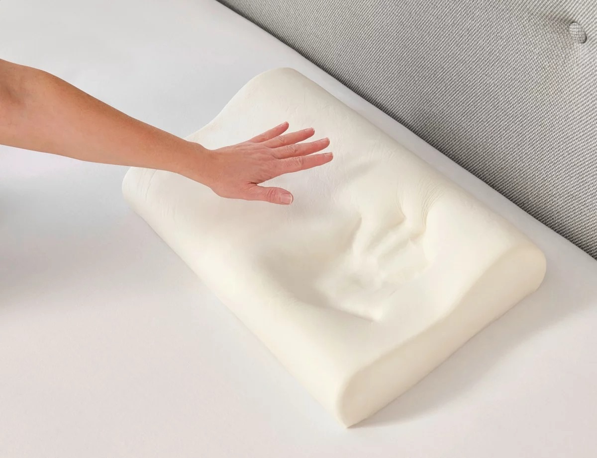 Perna din spuma cu memorie, 40x60cm, husa tricot natur cu fermoar, Aloe Vera - imagine 2