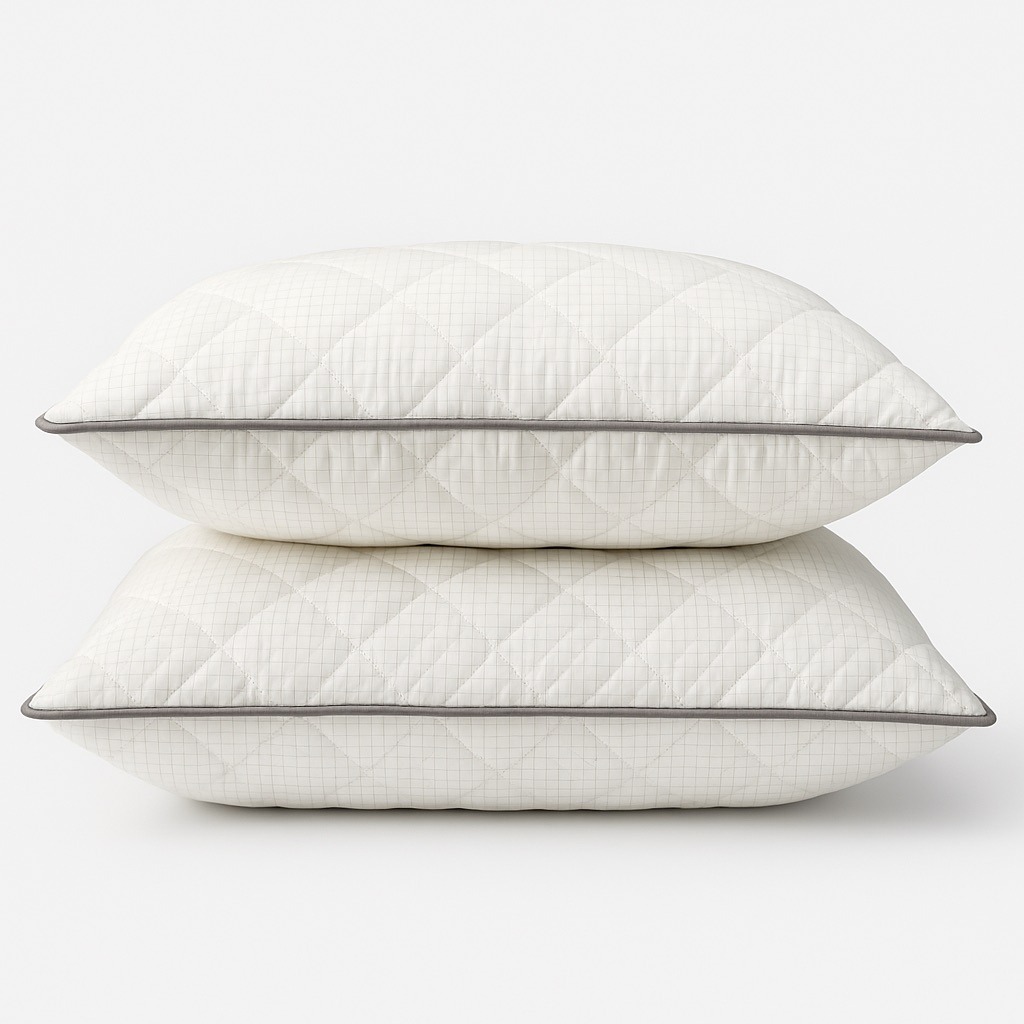 Set 2 perne Matlasate UltraSonic, dreptunghiulare 50x70 cm, Alb, Fabricate in Romania - imagine 3