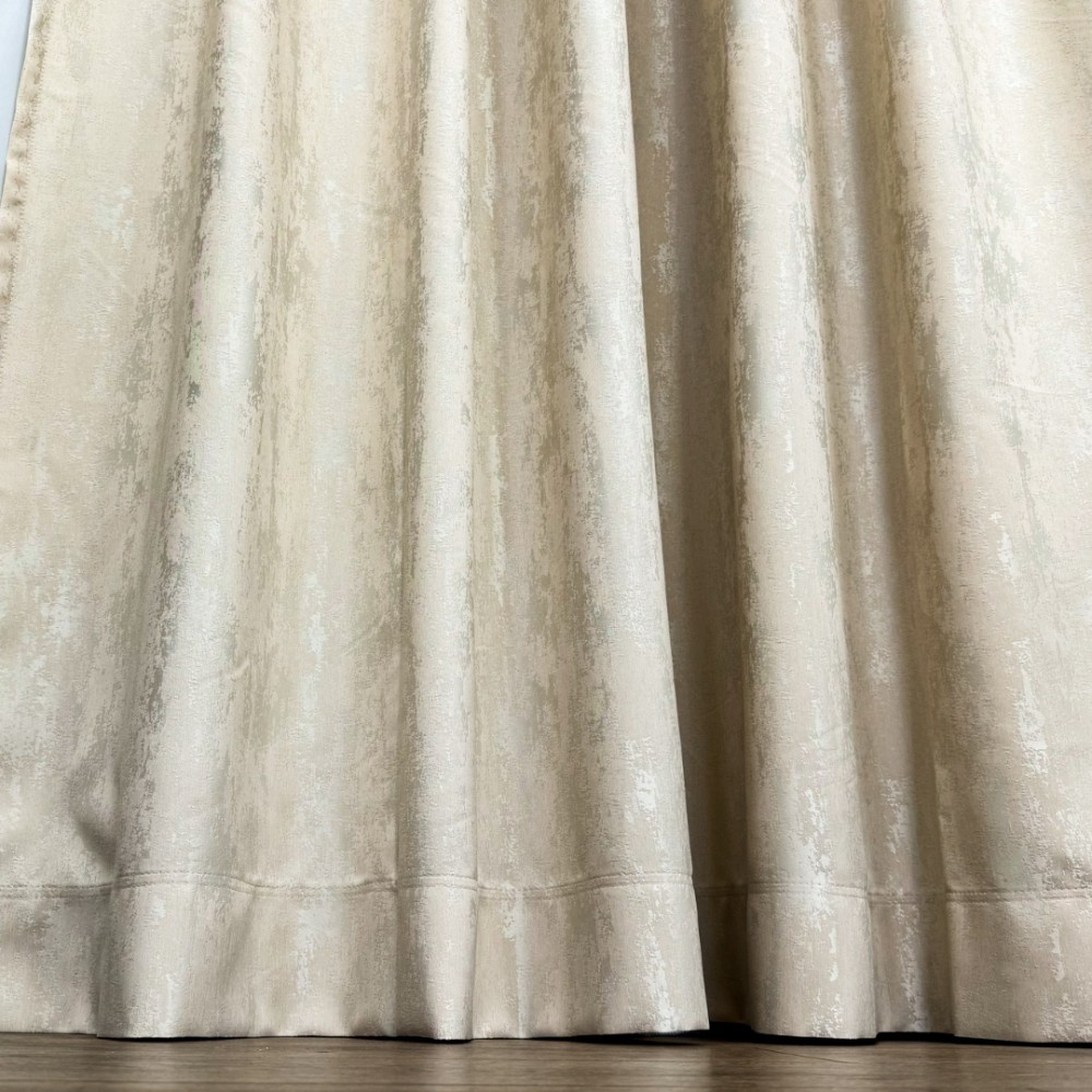 Set 2 Draperii din Jacquard model Nisip, 140cm latime x 260cm inaltime, cu TIV LAT, CREM – imagine 5