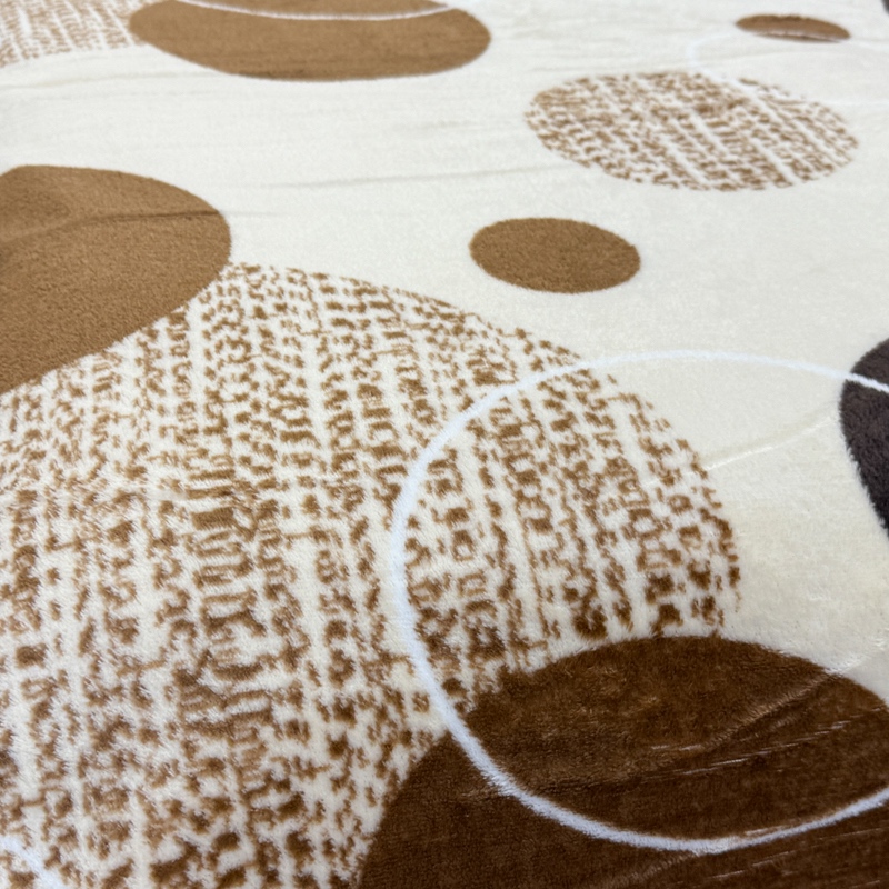 Patura pufoasa cocolino 200x230cm, 240g/mp, Crem, Buline, Cercuri - view 4