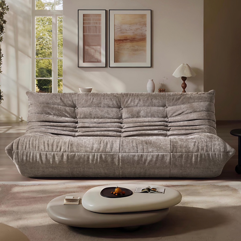 Fotoliu cu Sustinere Ergonomica Nobile HD Foam, Catifea, Bej - imagine 2