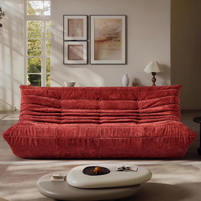 Fotoliu cu Sustinere Ergonomica Nobile HD Foam, Catifea, Bordo - imagine 2