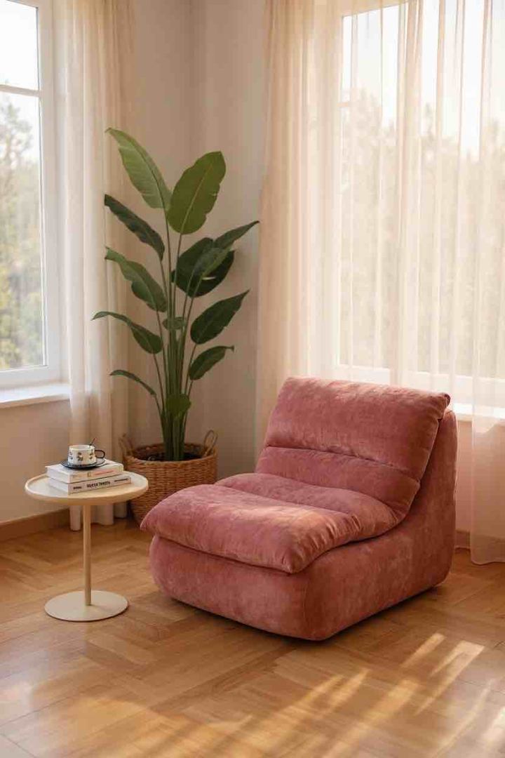 Fotoliu Aura, Spuma HD, ambalat vidat, roz - imagine 3