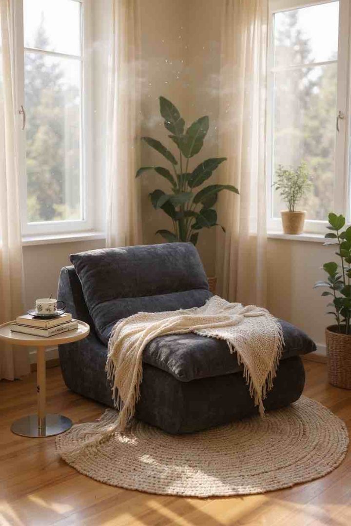 Fotoliu Aura, Spuma HD, ambalat vidat, gri - imagine 2