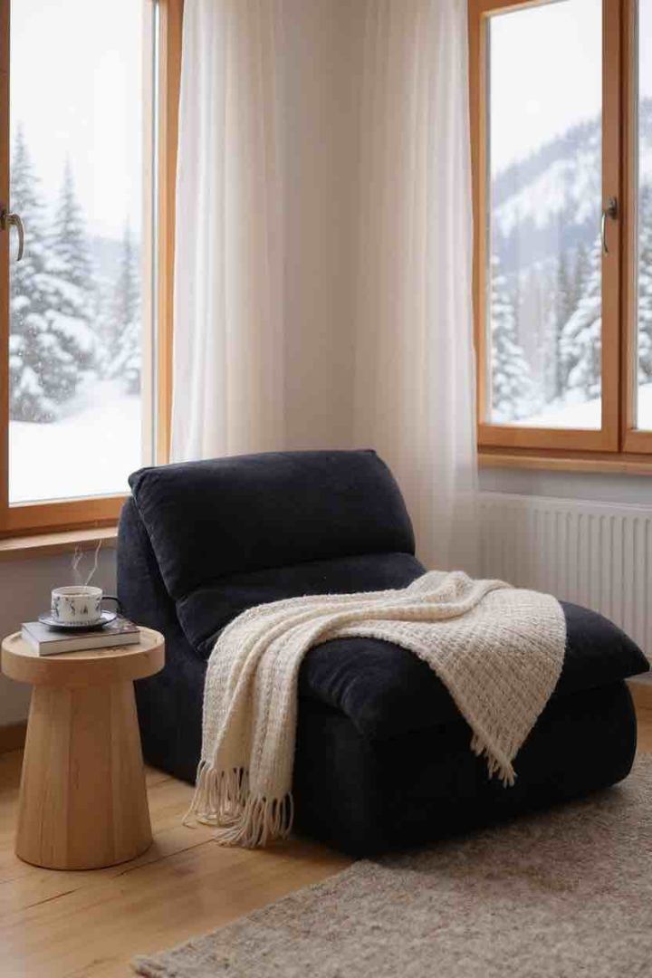 Fotoliu Aura, Spuma HD, ambalat vidat, negru - imagine 2