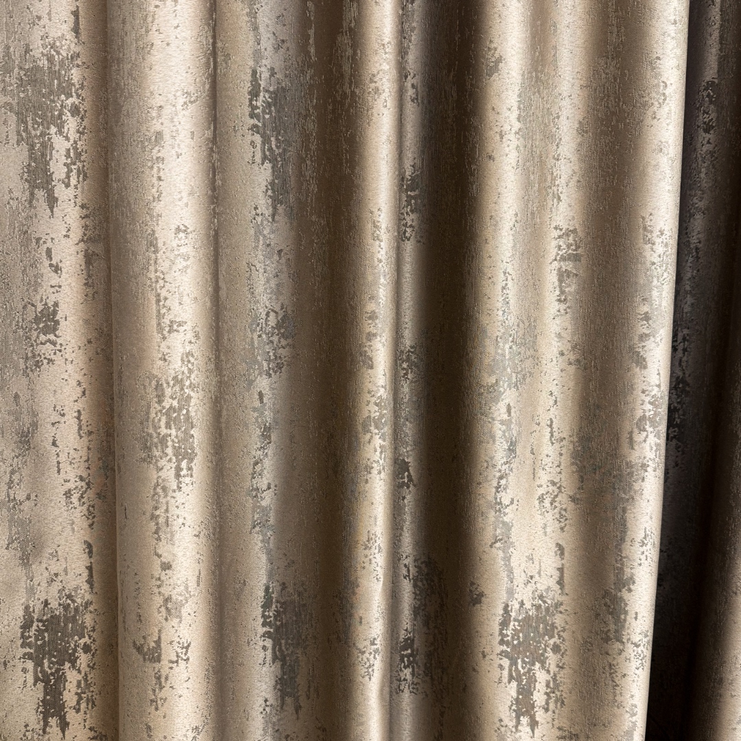 Set 2 Draperii din Jacquard model Nisip, 140cm latime x 260cm inaltime, cu TIV LAT, MARO CAPPUCCINO - imagine 4