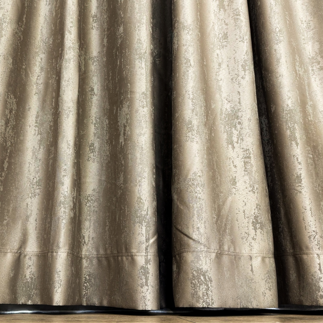 Set 2 Draperii din Jacquard model Nisip, 140cm latime x 260cm inaltime, cu TIV LAT, MARO CAPPUCCINO - imagine 5