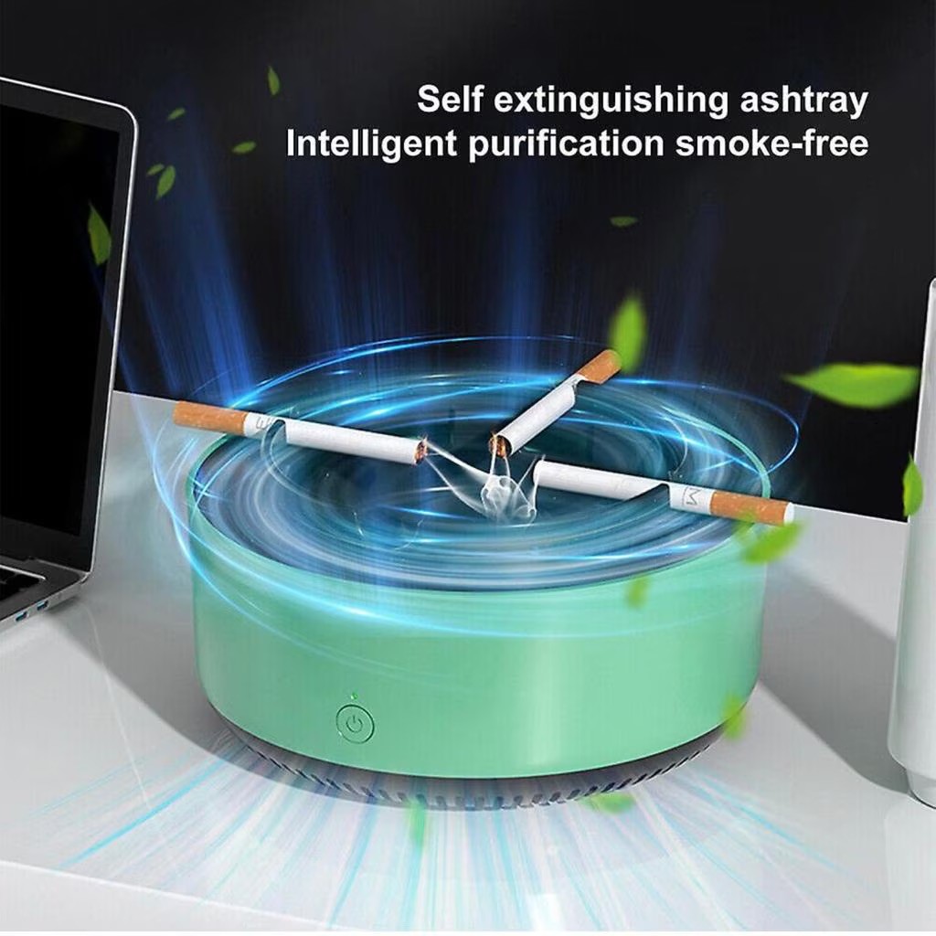 Scrumiera Inteligenta cu Absorbtie Fum si Filtru Purificator - view 2