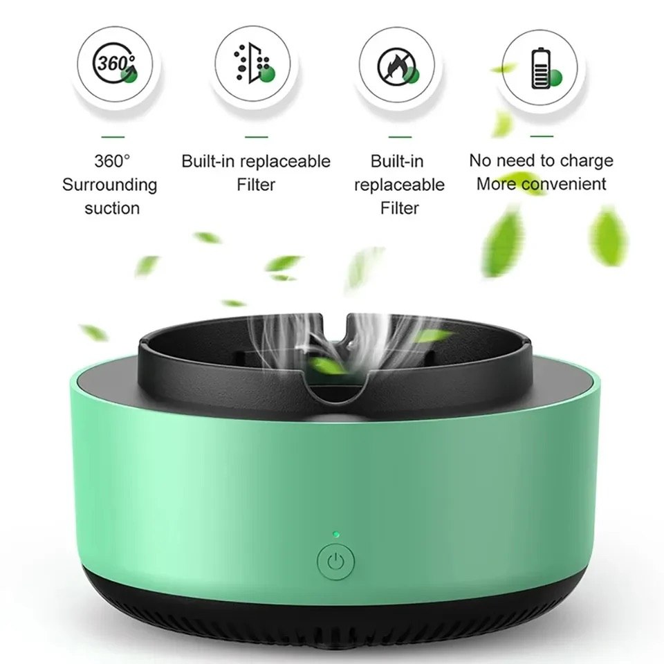 Scrumiera Inteligenta cu Absorbtie Fum si Filtru Purificator - view 4