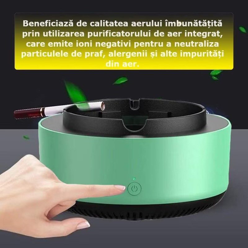 Scrumiera Inteligenta cu Absorbtie Fum si Filtru Purificator - view 8