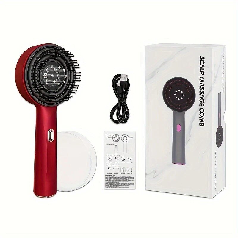 Perie Electrica de Masaj pentru Scalp – Terapie cu Infrarosu si Aplicare de Tratamente - imagine 7
