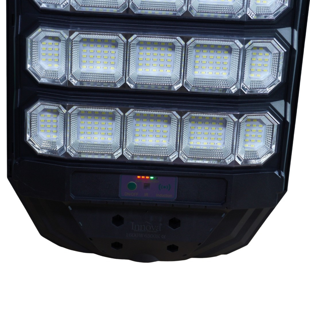 Lampa Solara Stradala 1600W LED 120000 lm, Senzor Lumina/Miscare si Telecomanda, IP66, Suport Prindere - imagine 5