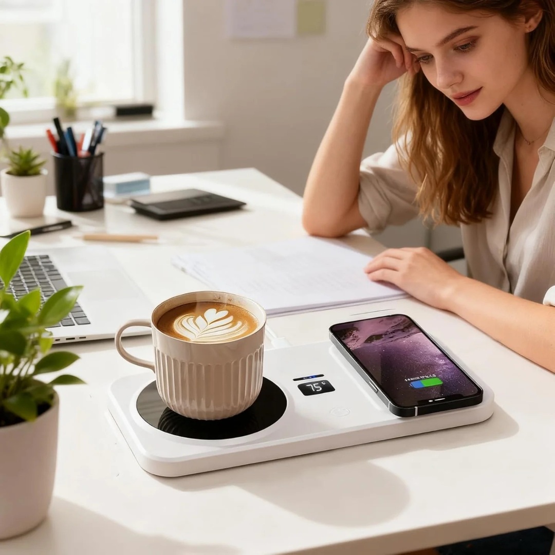 Incalzitor electric pentru cana cu incarcare wireless – control inteligent al temperaturii - imagine 5