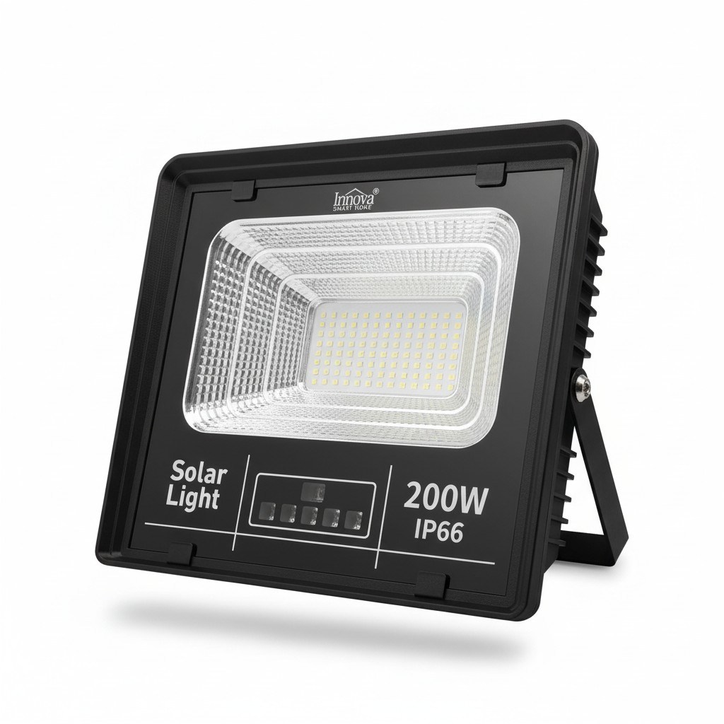 Proiector LED INNOVA 200W Cu Panou Solar si telecomanda, IP66 - view 2