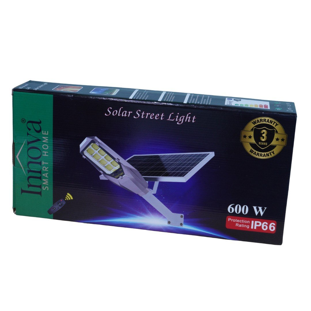 Lampa solara Aurum by Innova 600W cu panou separat, IP66, telecomanda si kit complet de instalare - imagine 7
