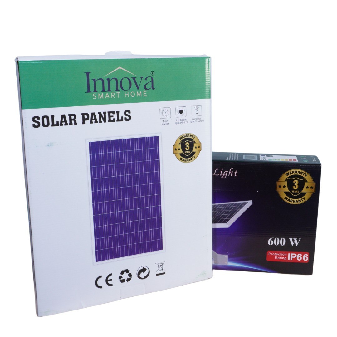 Lampa solara Aurum by Innova 600W cu panou separat, IP66, telecomanda si kit complet de instalare - imagine 8