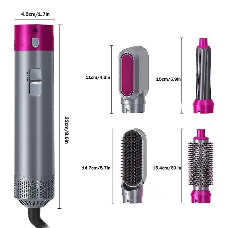 Perie de par multifunctionala 5 in 1 – Hot Air Styler (Uscare • Ondulare • Indreptare • Volum) - imagine 5