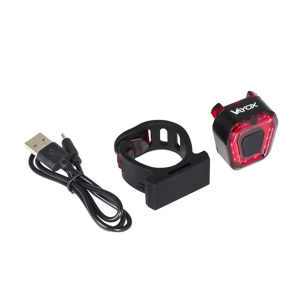 Lampa pentru bicicleta fata/spate, lumina rosie, cu baterie incorporata - imagine 2