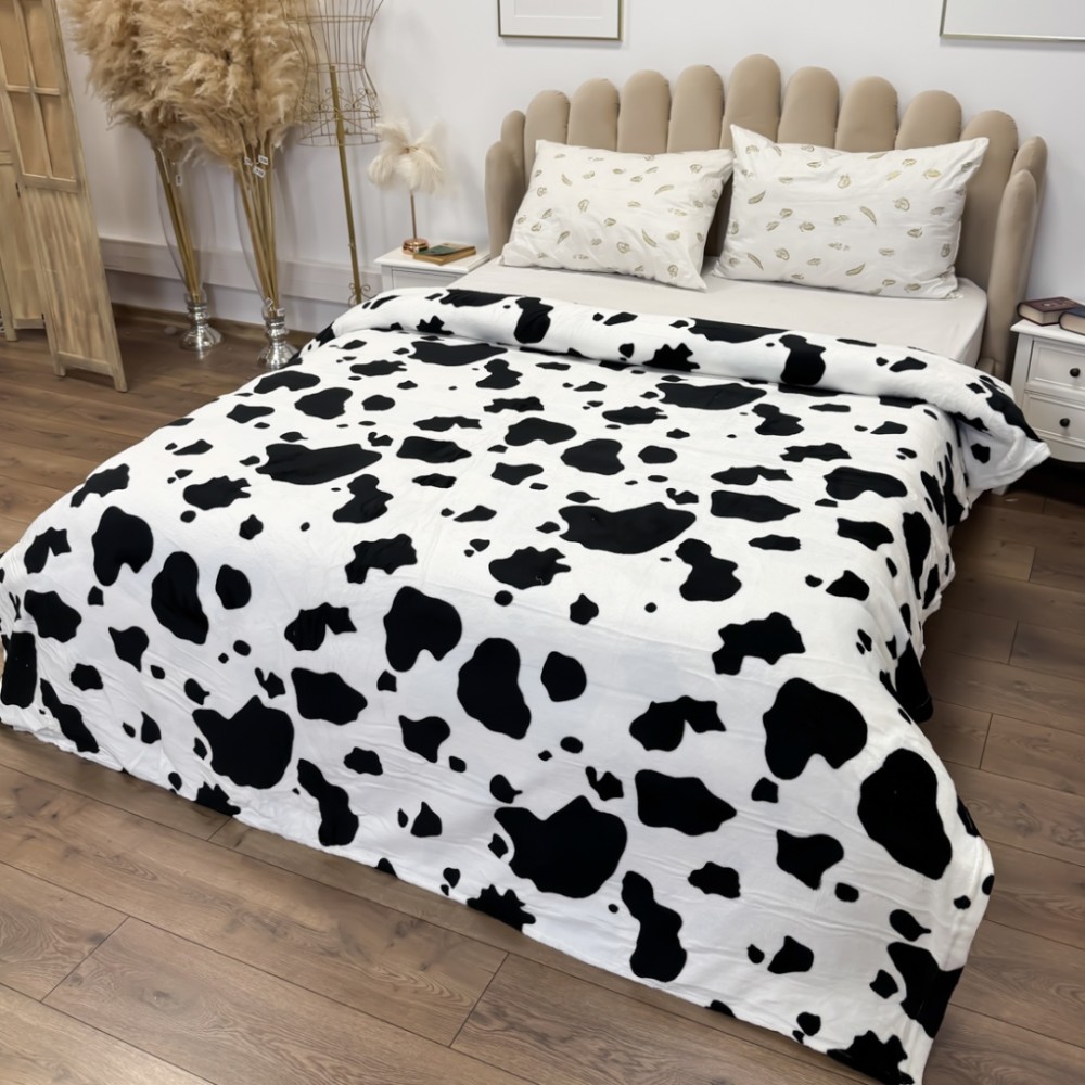Patura Super Soft Cocolino, 200x230 cm – Rasfat absolut in zilele reci, Alb, Negru, pete - 2