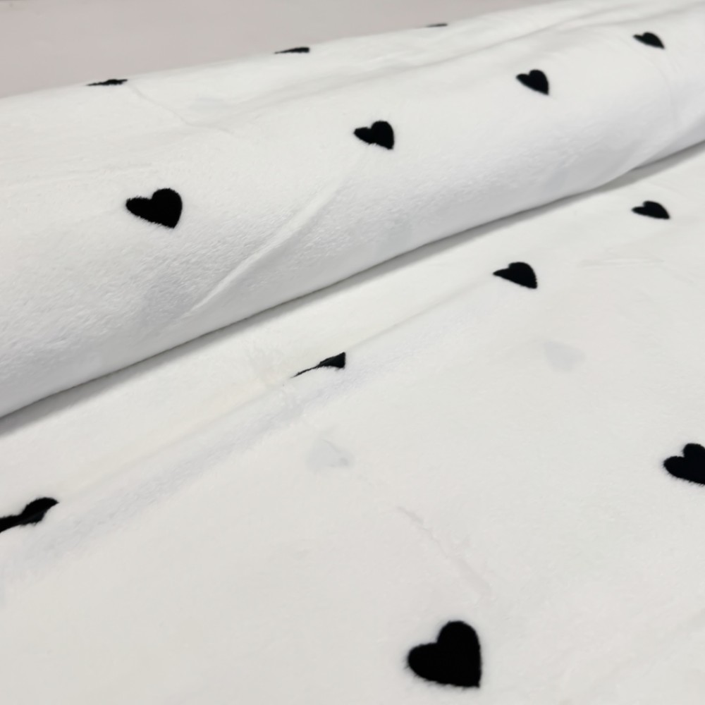 Patura Super Soft Cocolino, 200x230 cm – Rasfat absolut in zilele reci, Alb, inimioare — imaginea 3