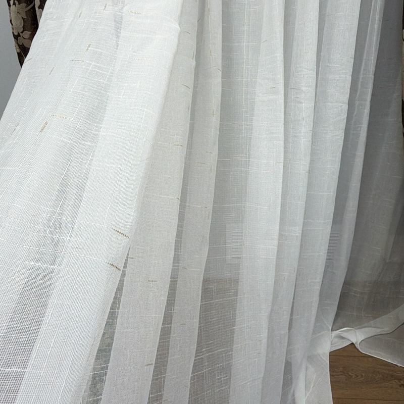 Perdea Alba, Luxury, tip In cu Broderie Bej, 400cm latime x 270cm inaltime cu rejansa pt sina - imagine 11