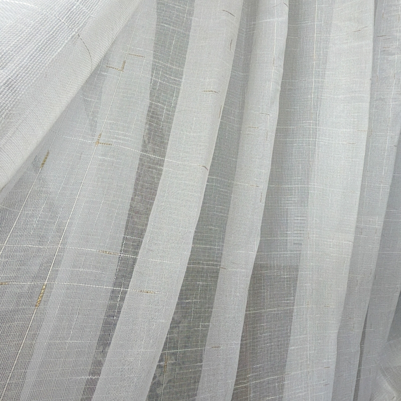 Perdea Alba, Luxury, tip In cu Broderie Bej, 400cm latime x 270cm inaltime cu rejansa pt sina - imagine 12