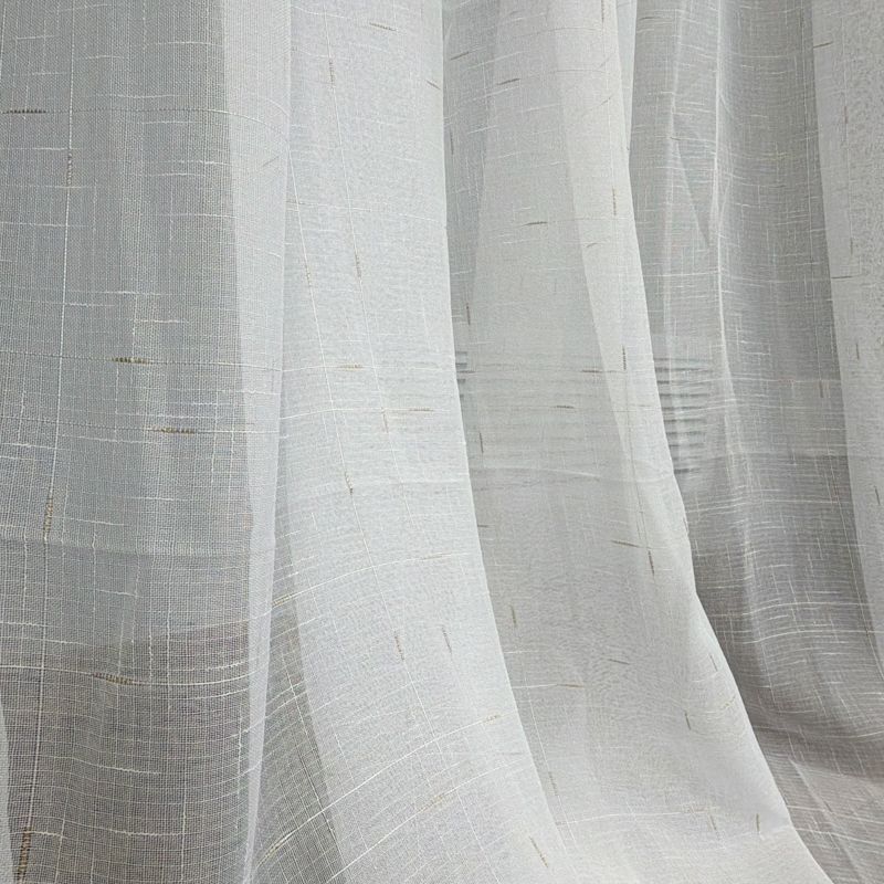 Perdea Alba, Luxury, tip In cu Broderie Bej, 400cm latime x 270cm inaltime cu rejansa pt sina - imagine 14