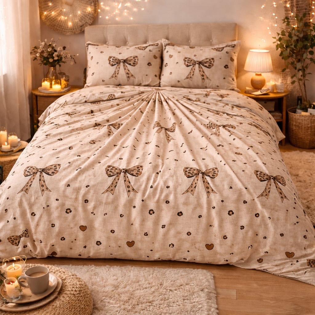Lenjerie Pat Dublu Cu Elastic Bumbac Satinat - 3 Bucati 219 Lei - Crem Fundite - imagine 4