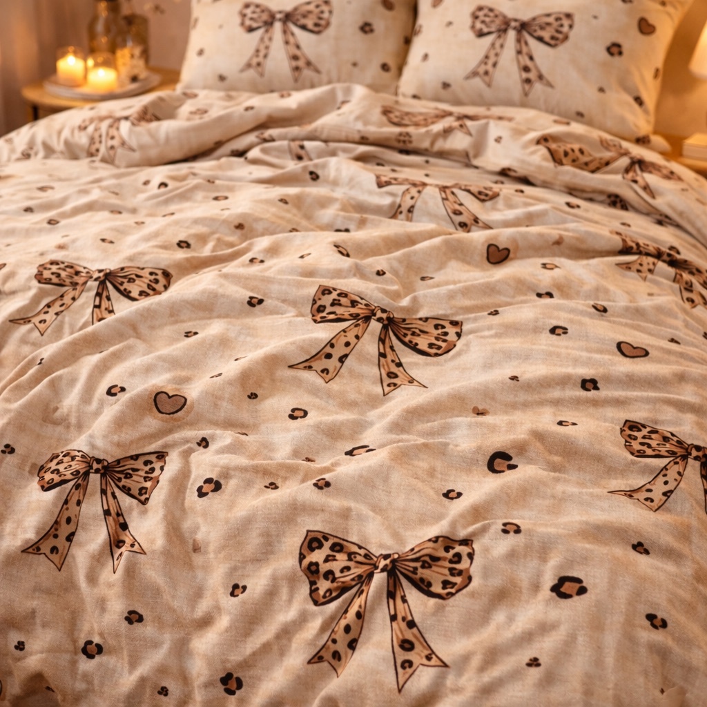 Lenjerie Pat Dublu Cu Elastic Bumbac Satinat - 3 Bucati 219 Lei - Crem Fundite - imagine 6