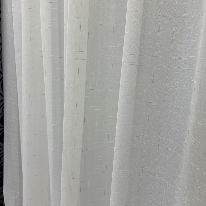 Set 2 Draperii Jacquard, Spiral, 150cm latime x 270cm inaltime, Mov + Perdea 400cm latime x 270cm inaltime, tip in cu broderie Lines - imagine 7