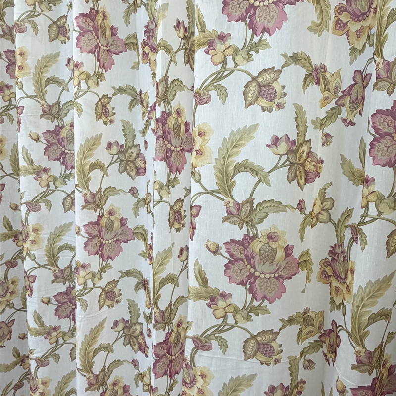 Set 2 Draperii Jacquard, Spiral, 150cm latime x 270cm inaltime, Roz + Perdea 400cm latime x 270cm inaltime, din Matase Imprimata, Iris Roz - imagine 6